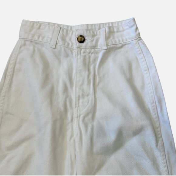 Reformation Marine Jeans White Denim High Rise Straight Leg Women's 24 - Picture 6 of 9